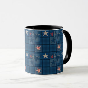 Denim-Patchwork Tasse