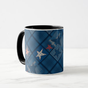 Denim Patchwork Tasse