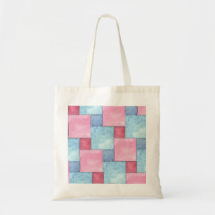 Denim Patchwork Tote Bag, Pinks, Blues Tragetasche