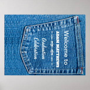 Denim Pocket Begrüßungszeichen Poster