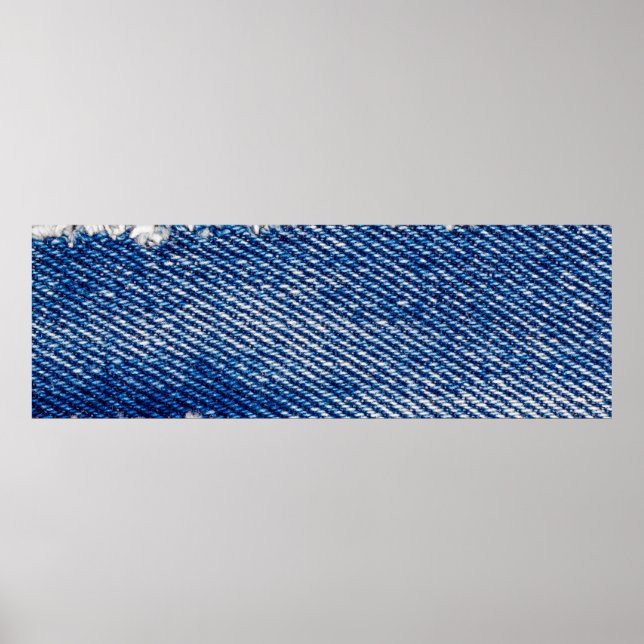 Denim Rahmen. Rippengewebe mit Randstreifen Poster (Vorne)