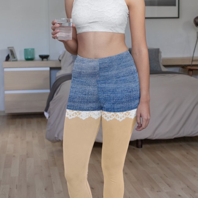 Denim Shorts Leggings Lace (Von Creator hochgeladen)