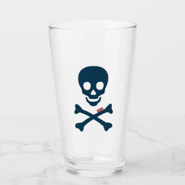 Denim Skull Glas (Vorderseite)