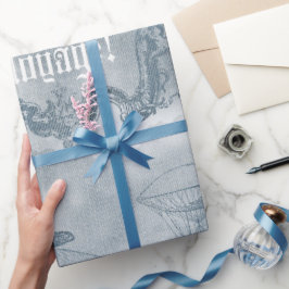 Denim Steampunk Geschenkpapier