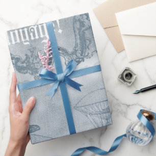 Denim Steampunk Geschenkpapier