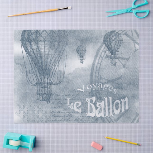 Denim Steampunk Seidenpapier (Basteln)