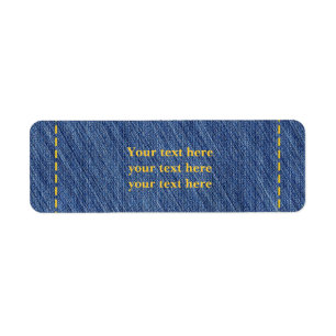 Denim-Stich-Jeans-Party-Adressaufkleber