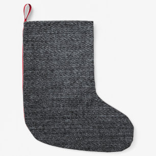Denim Stoff Textur blaue Hose Kleiner Weihnachtsstrumpf