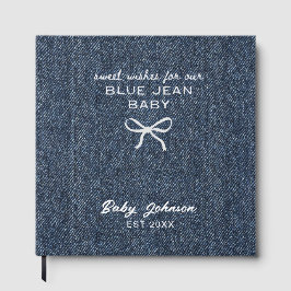 Denim Style Blue Jean Baby Shower Gästebuch, Beste Gästebuch