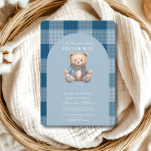 Denim Teddy Bear Baby Shower