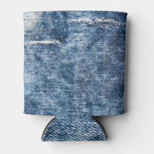 Denim Textur: blaue Jeans Hintergrund. Dosenkühler