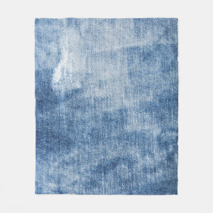 Denim Texture: Rugged Holes. Fleecedecke