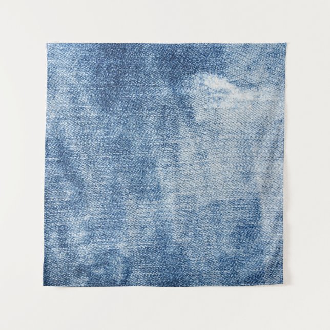 Denim Texture: Rugged Holes. Wandteppich (Vorderseite)