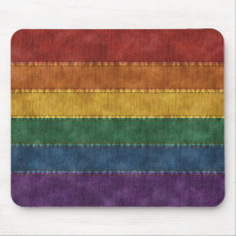 Denim Textured Seamless LGBTQ Primerrau Flag Mousepad