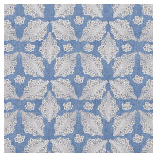 Denim texturiert mit Spitzen Nahtlose Wiederholung Stoff (Nahaufnahme)