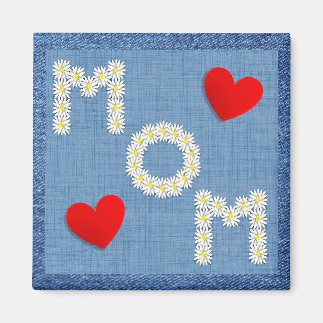 Denim und Daisies Mother Day Magnet (Vorne)