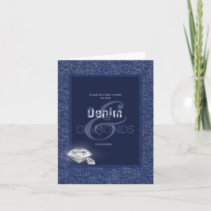 Denim und Diamanten-Einladung Einladung