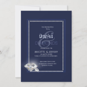 Denim- und Diamanten-Einladung Einladung