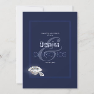 Denim und Diamanten-Einladung Einladung