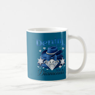 Denim und Diamanten Western Cowgirl Glamour-Stil f Kaffeetasse
