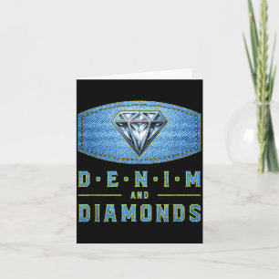 Denim und Diamanten Western-Mode-Konzertparty Karte