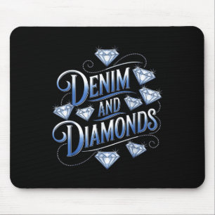 Denim und Diamonds Country Western Bachelorette Pa Mousepad