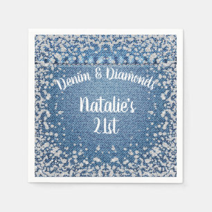 Denim und Diamonds Napkins, Denim & Diamonds Party Serviette