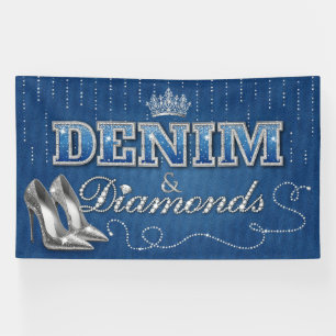 Denim und Diamonds Party Banner