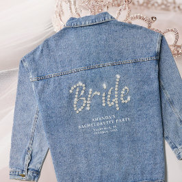Denim und Diamonds Rhinestones Bride Bachelorette Jeansjacke