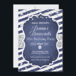 Denim und Diamonds zum Geburtstag Karte<br><div class="desc">Diese Einladung ist für Denim und Diamanten Party. Perfekt für Geburtstage,  politische Veranstaltungen und Pensionen</div>