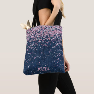 Denim und Pink Glitzer Muster