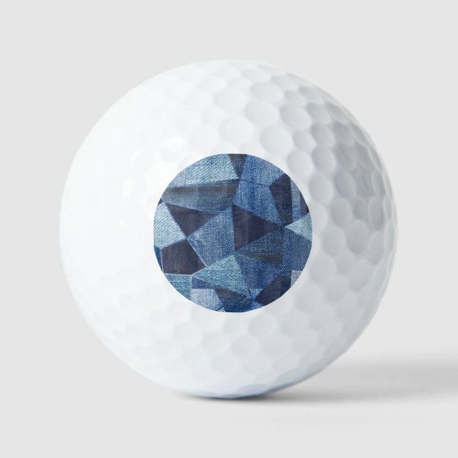 Denim Urban: Distressed Striped Patchwork. Golfball (Vorderseite)