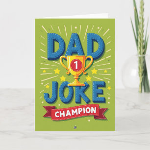 Denim-Väter-Witz-Champion-Karte Karte