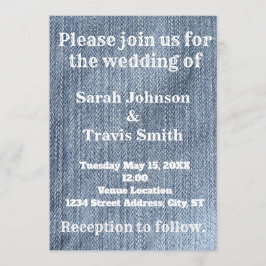 Denim Wedding Einladung