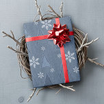 Denim Winter Christmas Pattern Geschenkpapier<br><div class="desc">Digitale Kunst</div>