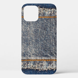 Denimblaue Jeansstoff Rahmen. Gebleichter Denimsto Case-Mate iPhone Hülle