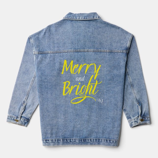 Denimjacke: Fröhlich und Hell (Gelb) Jeansjacke (Rückseite)