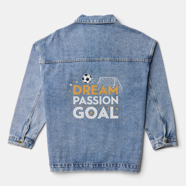 Denimjacke mit Passion Goal Logo Jeansjacke (Rückseite)