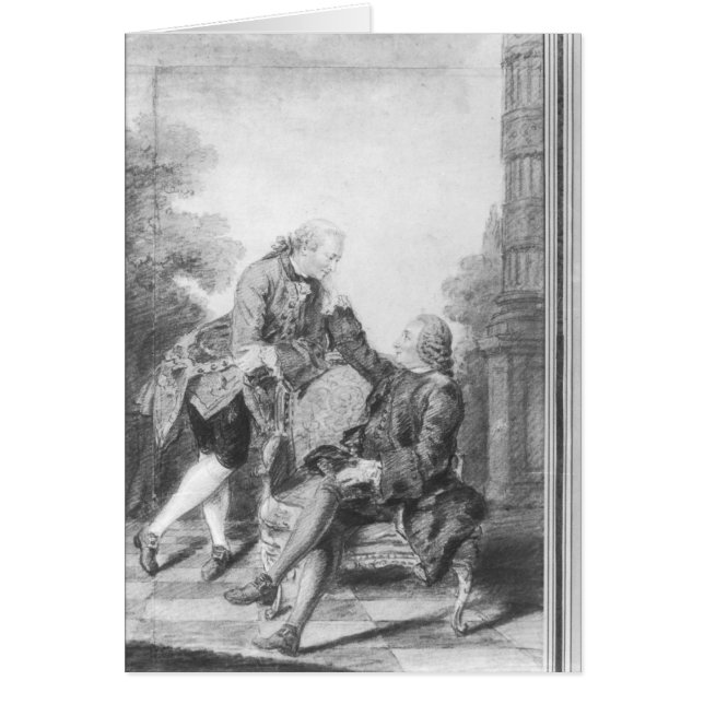 Denis Diderot und Melchior, Baron de Grimm (Vorne)