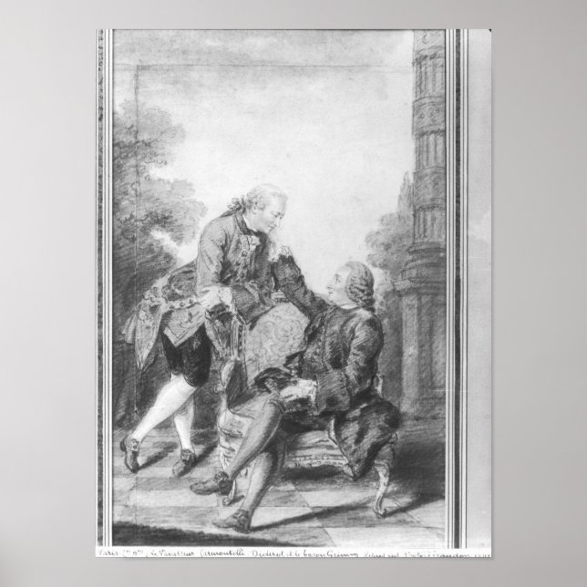 Denis Diderot und Melchior, baron de Grimm Poster (Vorne)