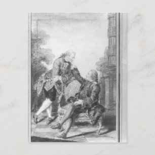 Denis Diderot und Melchior, baron de Grimm Postkarte