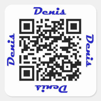 Denis QR Code Personalisiert NAME Aufkleber