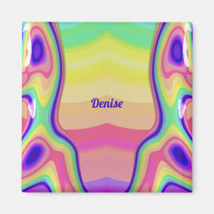 DENISE ~ Abstraktes Muster ~ mehrfarbig ~ Magnet