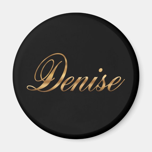 Denise gold Design Lettering Magnet (Vorne)