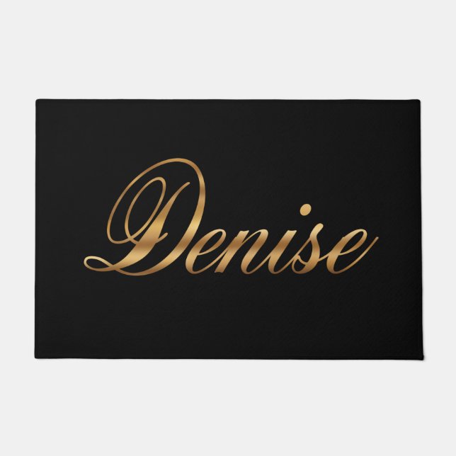 Denise gold Design Lettering Türmatte (Vorderseite)