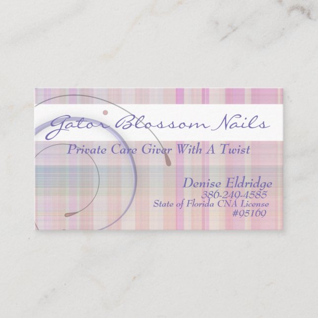 Denise Nail Art Business Cards Visitenkarte (Vorderseite)