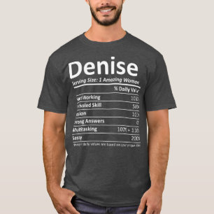 DENISE Nutrition Personalisiert Name Funny Gift T-Shirt