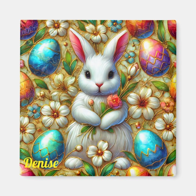 DENISE ~ Osterhasen und Eier ~ Magnet (Vorne)