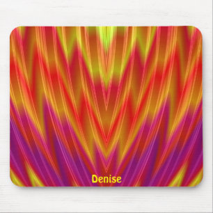 DENISE ~ Rot, Gelb und Lila Mousepad
