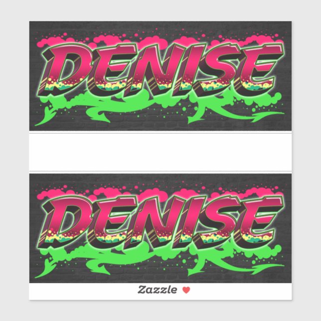 Denise Vorname Name Graffiti Aufkleber Sticker (Blatt)